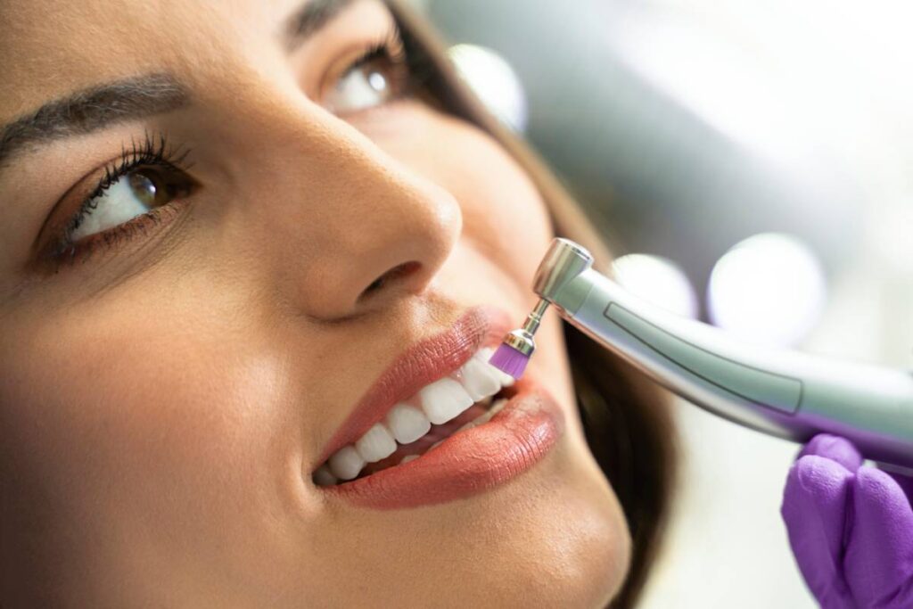 concept of what happens during professional dental cleaning